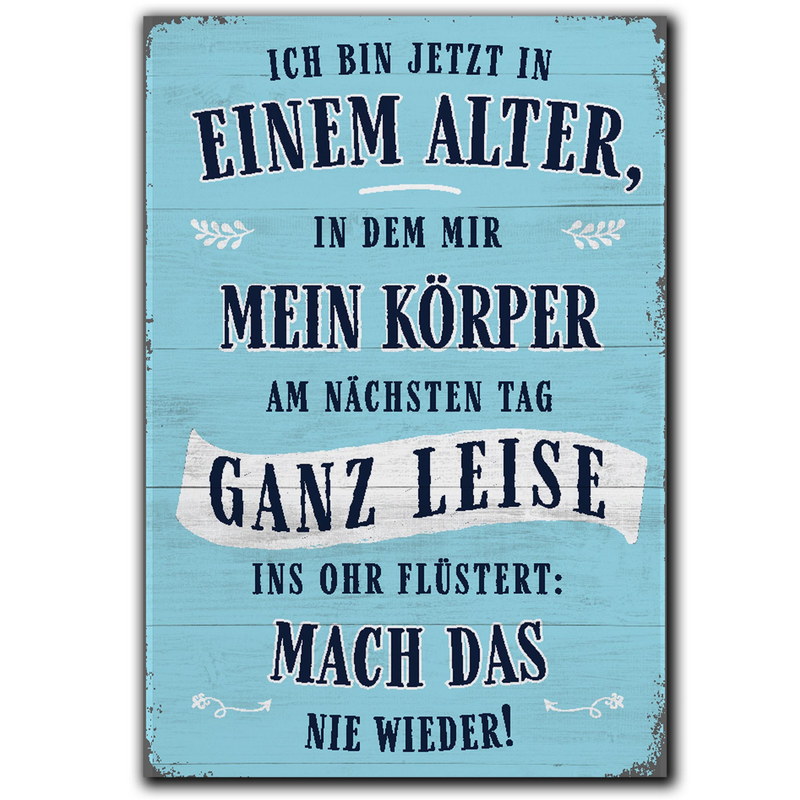 Kühlschrank-Magnet Bin jetzt in einem Alter - 8x5,5 cm