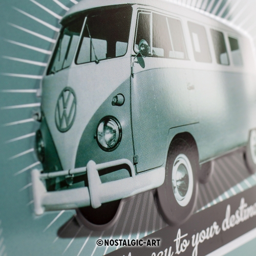 VW Blechschild Bulli Retro - Nostalgic-Art - 15x20 cm