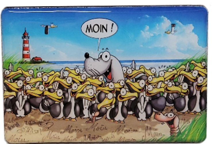 Kühlschrank-Magnet Robbi Moin Hösti - 8x5 cm