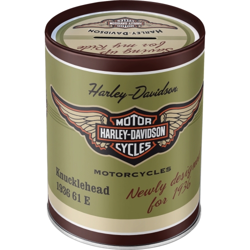 Spardose Harley-Davidson Knucklehead - Nostalgic-Art - Ø 10 cm x 13 cm