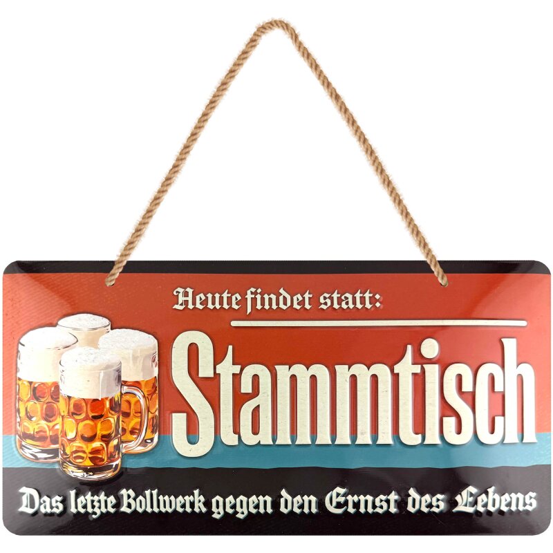 Hängeschildschild Stammtisch - 16x32 cm