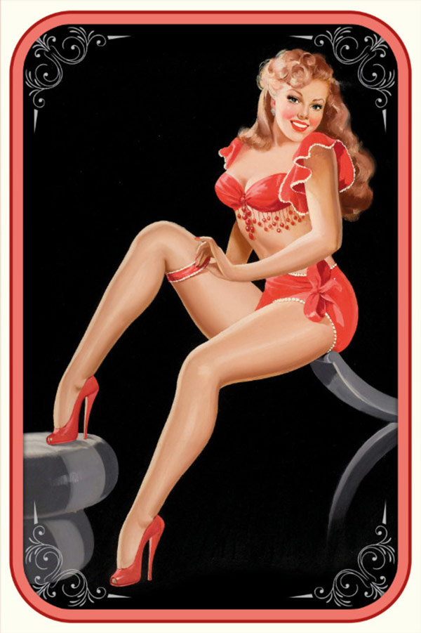 Pin Up Girl Retro Blechschild - 20x30 cm