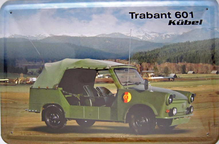 Blechschild Trabant 601 Kübel - 20x30 cm