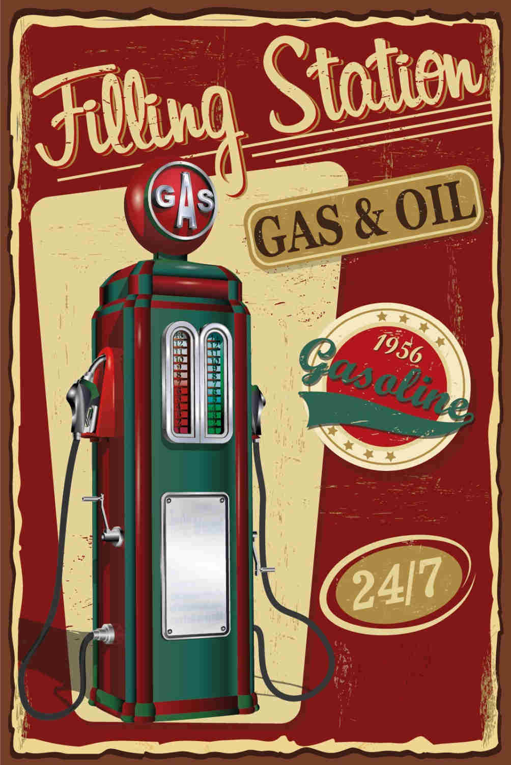 Blechschild Filling Station Tankstelle - 20x30 cm