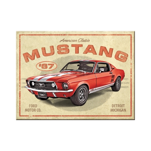Ford Mustang Kühlschrank-Magnet - Nostalgic-Art - 8x6 cm