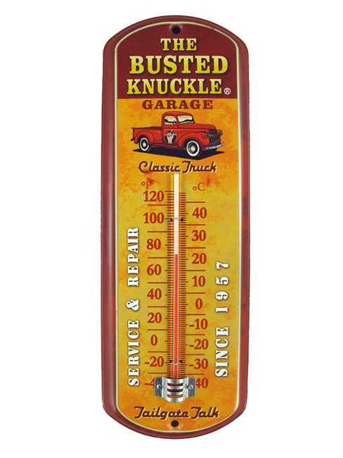 Blechschild mit Thermometer - Truck - 30x10 cm