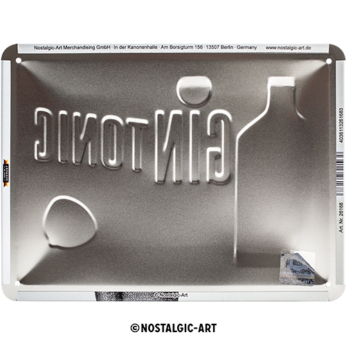 Blechschild Gin Tonic - Nostalgic-Art - 15x20 cm