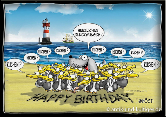 Happy Birthday Hösti Postkarte