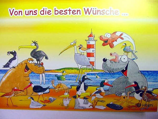 Die besten Wünsche Hösti Postkarte