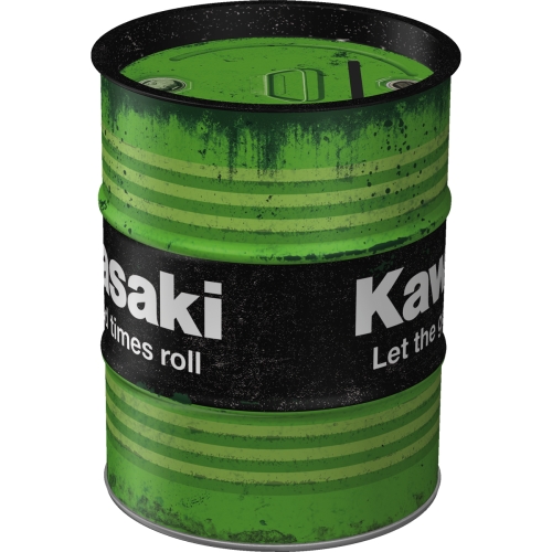Spardose Kawasaki Ölfass - Nostalgic-Art - Ø 9,3 cm x 11,7 cm