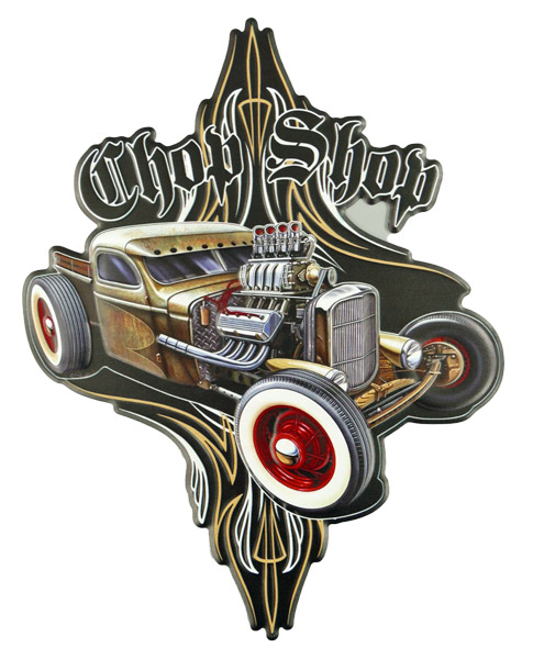 Blechschild Hot Rod Garage Style – Kultiges Retro-Schild für US-Car & Werkstatt | 35x46 cm
