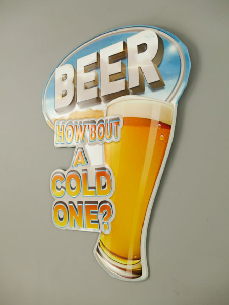 Blechschild Beer Cold One - 30x37 cm