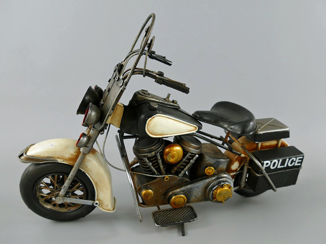 Motorrad Police Harley Blechmodell - 37 cm