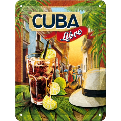 Blechschild Cuba Libre Cocktail - Nostalgic-Art - 15x20 cm