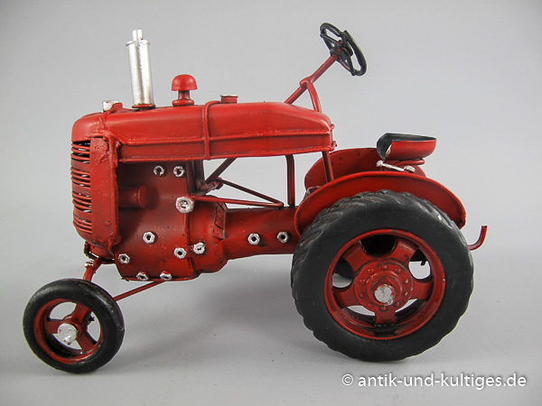 Traktor rot Blechmodell - 17 cm