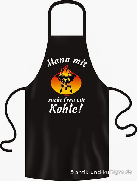 Grillschürze Mann mit Grill - RAHMENLOS®