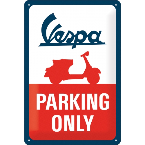 Blechschild Vespa Parking Only - Nostalgic-Art - 20x30 cm