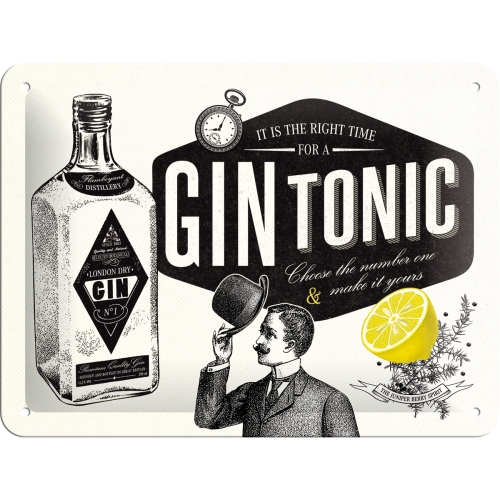 Blechschild Gin Tonic - Nostalgic-Art - 15x20 cm