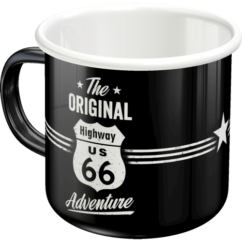 Emaille-Becher Route 66 - Nostalgic-Art - 8x8 cm