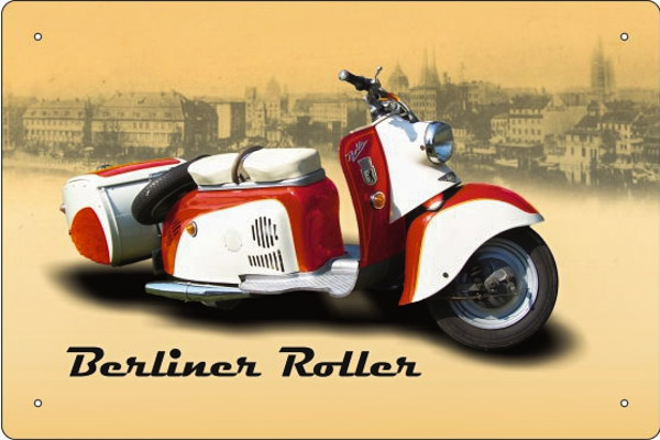 Blechschild Berliner Roller - 20x30 cm