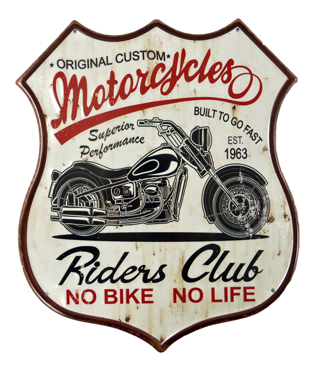 Blechschild Motorcycles Riders Club Motorrad - 39x33 cm