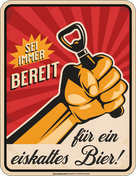 Kühlschrank-Magnet Sei immer bereit - RAHMENLOS®