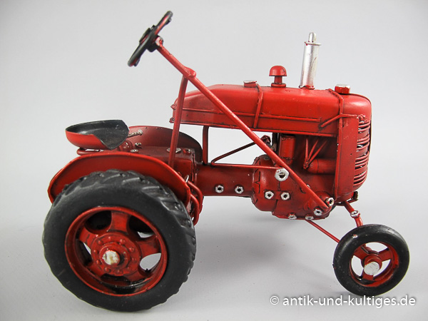 Traktor rot Blechmodell - 17 cm
