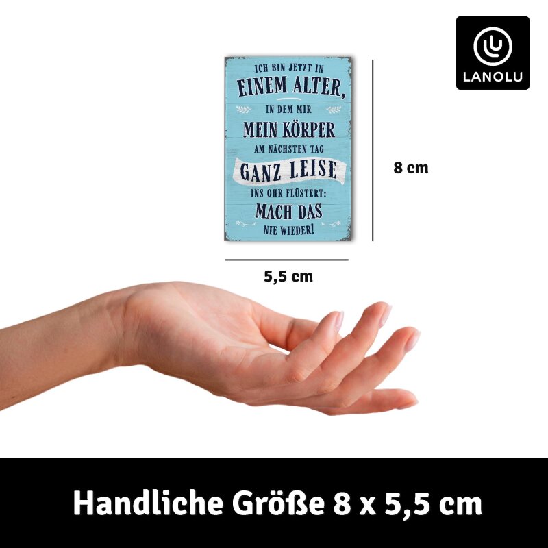 Kühlschrank-Magnet Bin jetzt in einem Alter - 8x5,5 cm