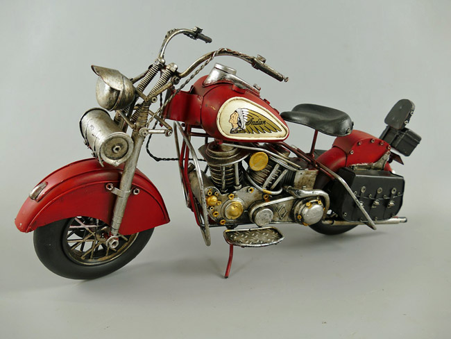 Motorrad Indian rot  Blechspielzeug - 42 cm