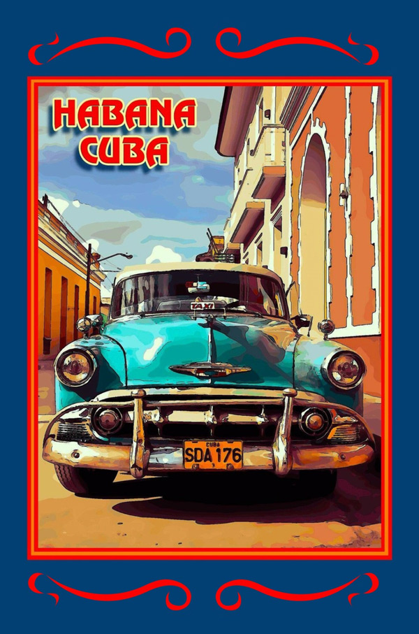 Blechschild Havanna (Habana) Cuba - 20x30 cm