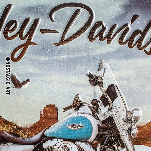 Blechschild Harley-Davidson Route 66 - Nostalgic-Art - 15x20 cm