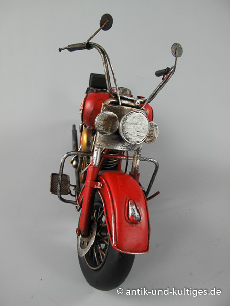 Motorrad Motor Cycle rot Blechmodell - 36 cm