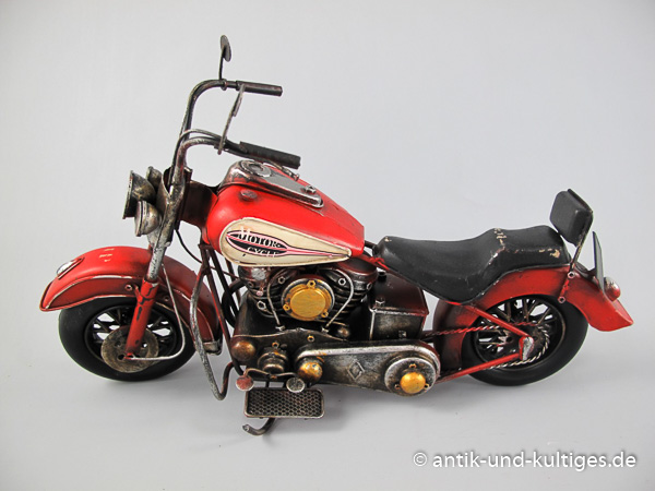 Motorrad Motor Cycle rot Blechmodell - 36 cm