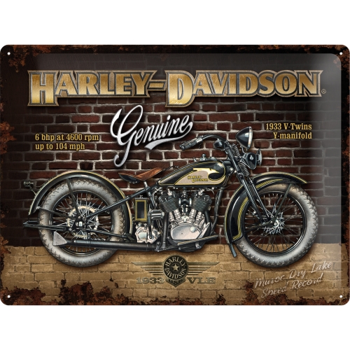 Harley-Davidson Blechschild Brick Wall - Nostalgic-Art - 30x40 cm