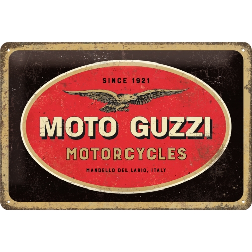 Moto Guzzi Blechschild Logo Motorcycles - Nostalgic-Art - 20x30 cm