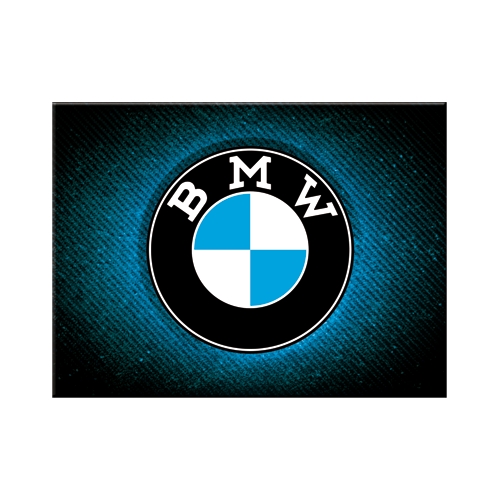 BMW Kühlschrank-Magnet mit Logo - 6x8 cm - Nostalgic-Art