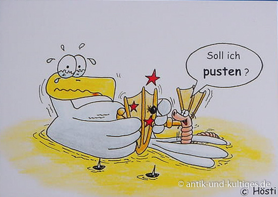 Soll ich pusten? - Emma-Postkarte