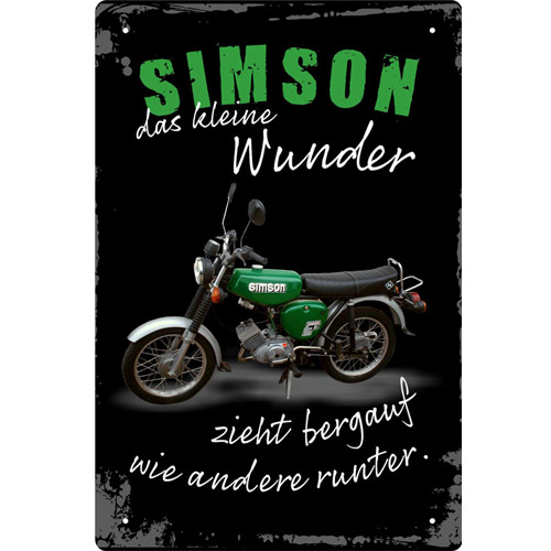 Blechschild Simson das kleine Wunder - 20x30 cm
