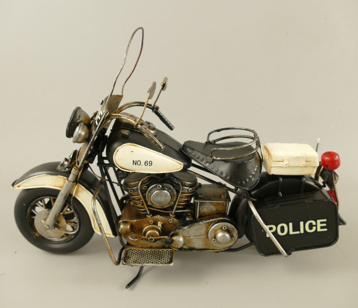 Motorrad Police Harley Blechmodell - 35 cm