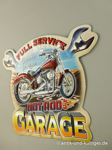 Blechschild Hot Rod Garage - 33x40 cm