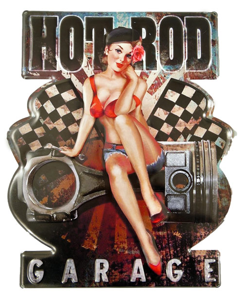 Blechschild Hot Rod Garage - 32x40 cm