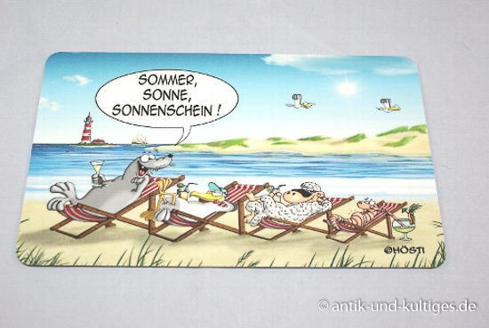 Sommerliches Frühstücksbrett von Hösti mit humorvoller Illustration