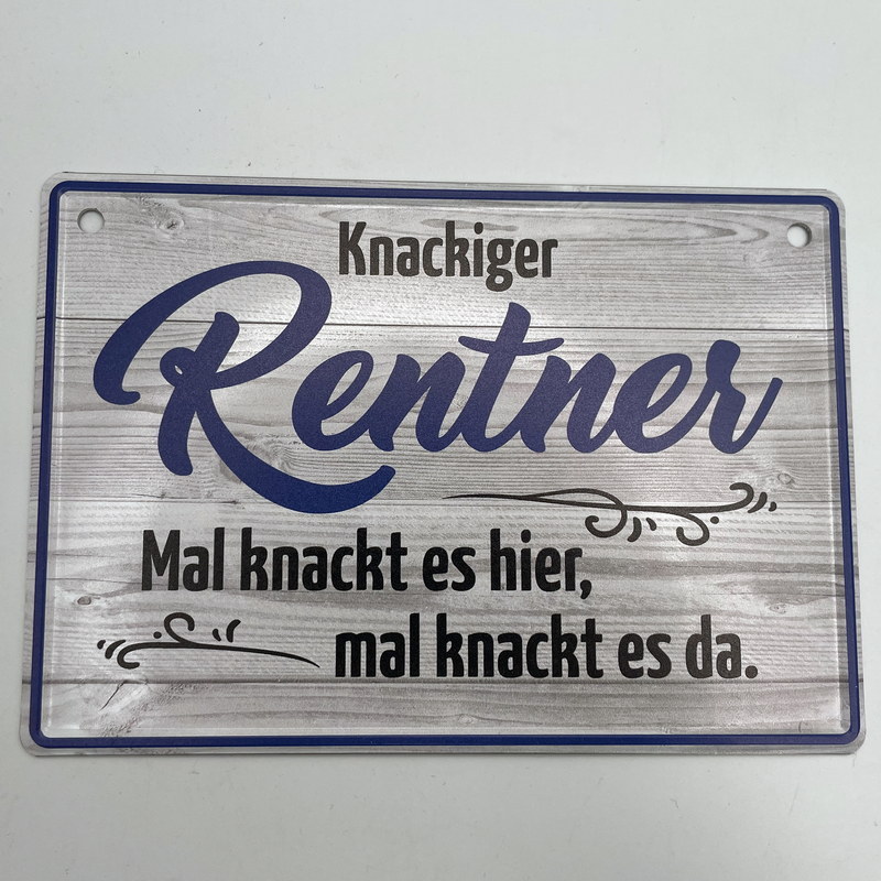Hängeschild Knackiger Rentner - 16,5x11,5 cm