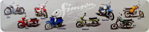 Straßenschild Simson Flotte - 46x10 cm