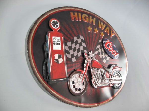 Blechschild High Way - 58x44 cm