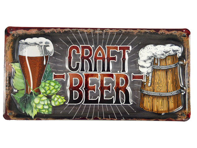 Blechschild Craft Beer - 30x15 cm
