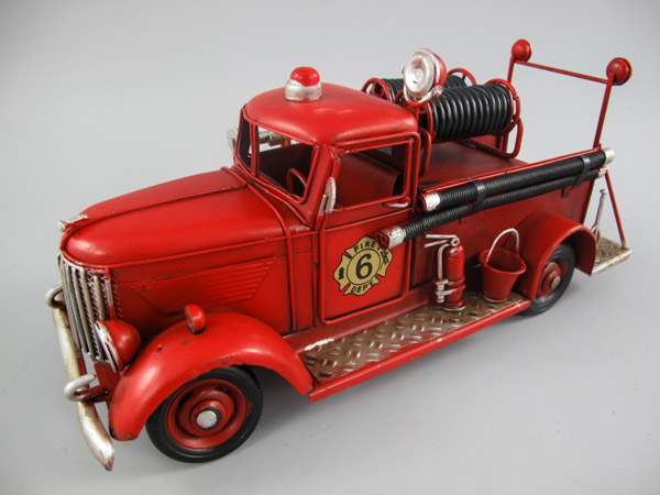 Feuerwehrauto Oldtimer Blechmodell - 30 cm