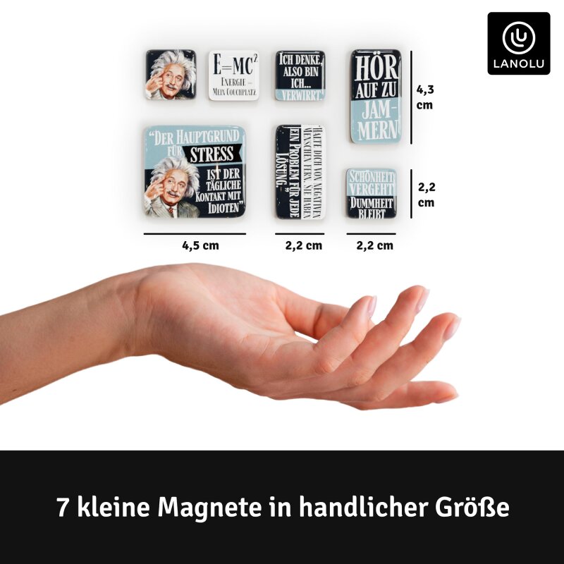 Kühlschrank-Magnet-Set Alberts lustig - 7-teilig