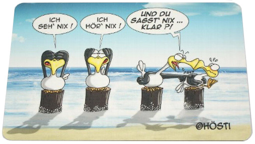 Hösti Frühstücksbrett mit Kuh und Spruch ‚Du sagst nix‘, humorvolles Cartoon‑Motiv