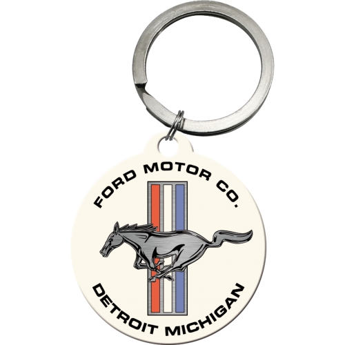 Schlüsselanhänger Ford Mustang - Nostalgic-Art - Ø 4 cm